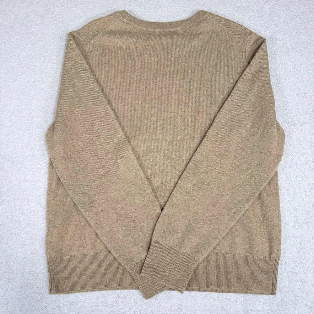 NWT Quince Sweater Mens Size L Brown 100% Cashmere Crew Neck (With Logo)